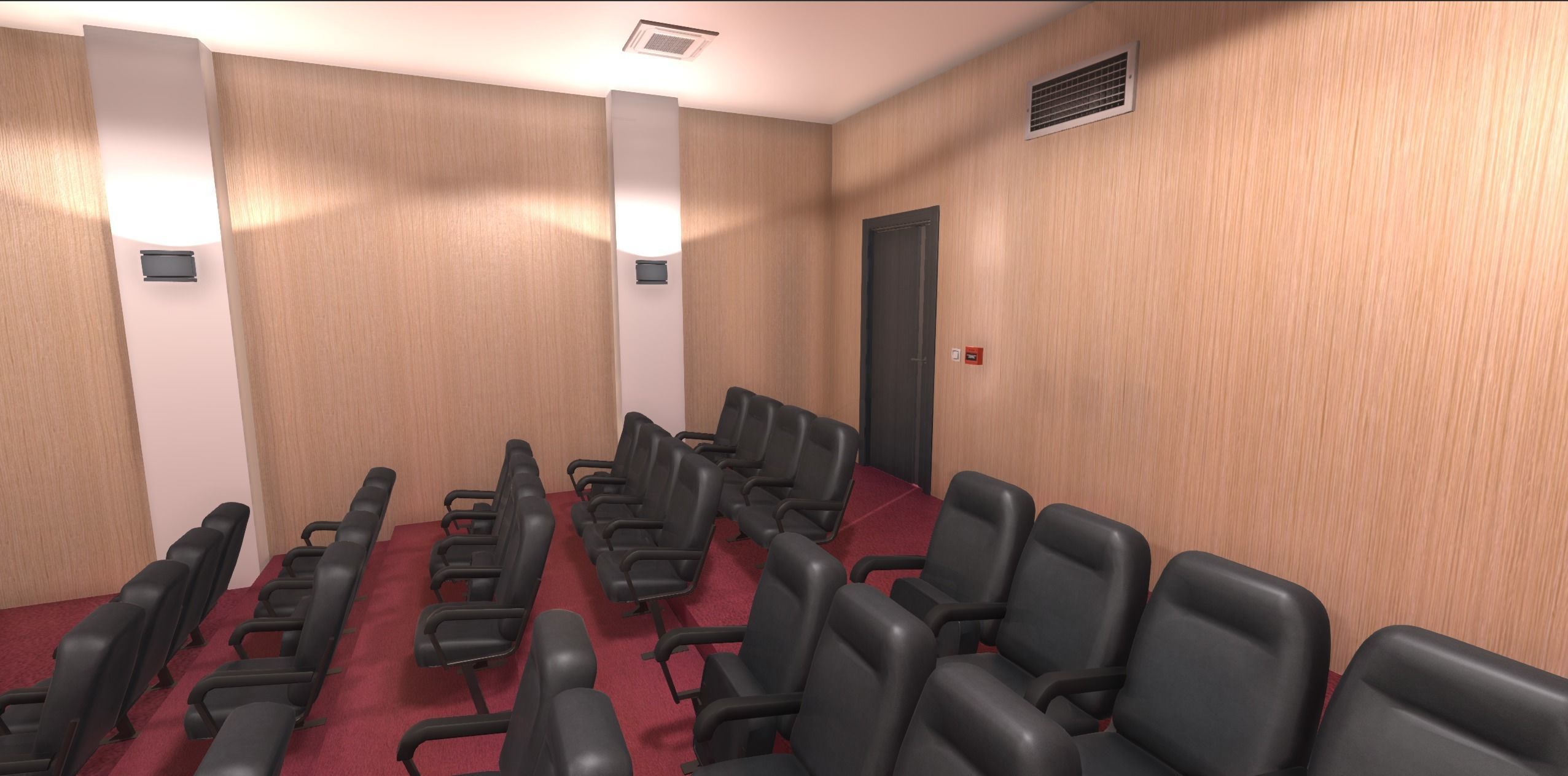 Conference Room Low-poly 3D model_9