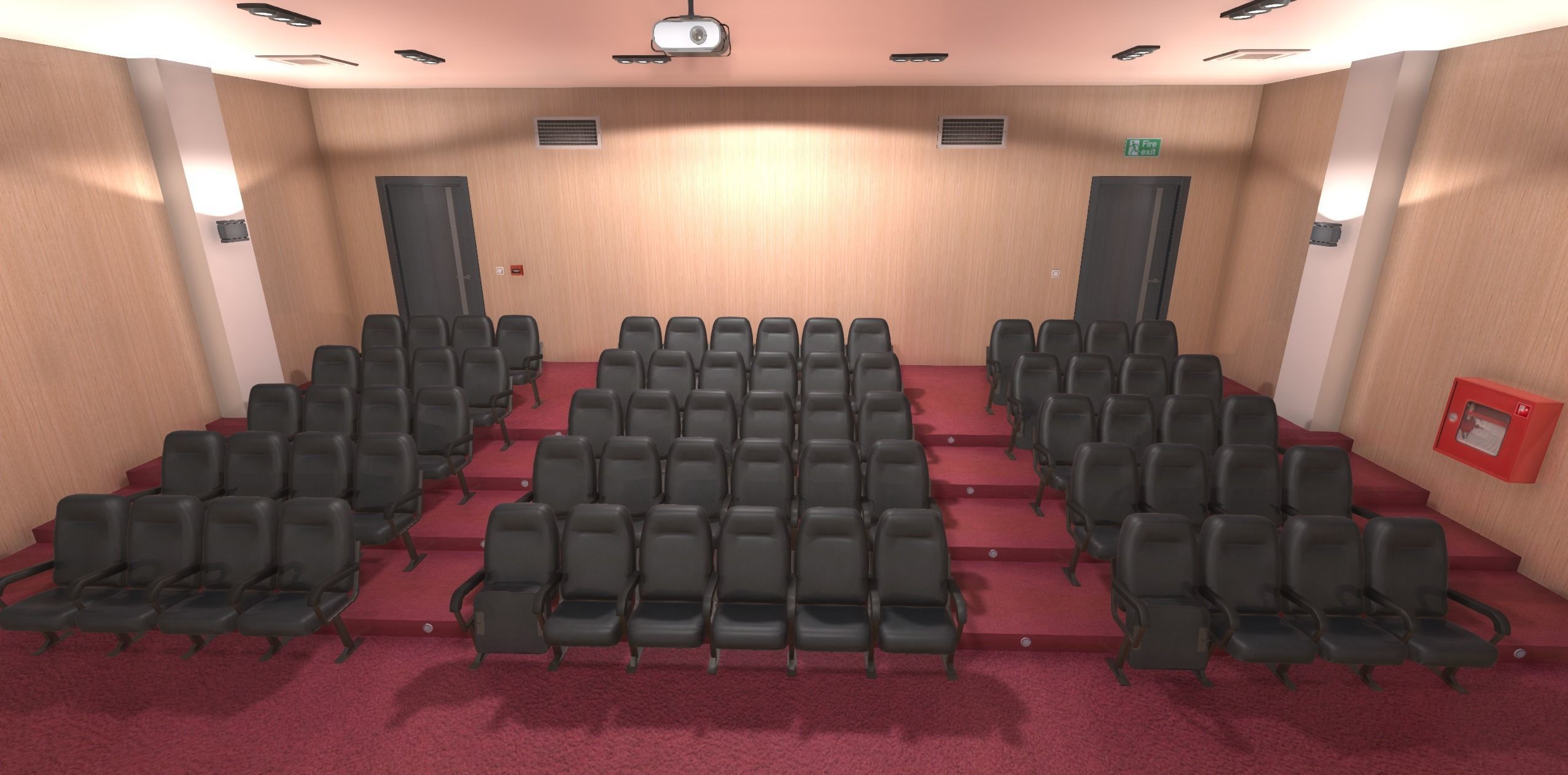Conference Room Low-poly 3D model_5
