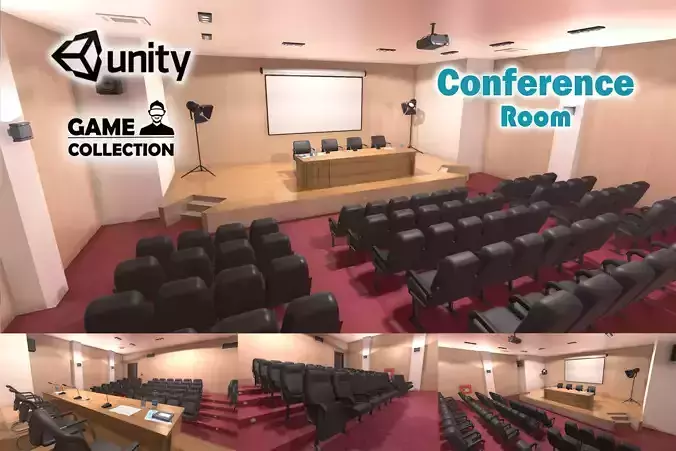 Conference Room Low-poly 3D model