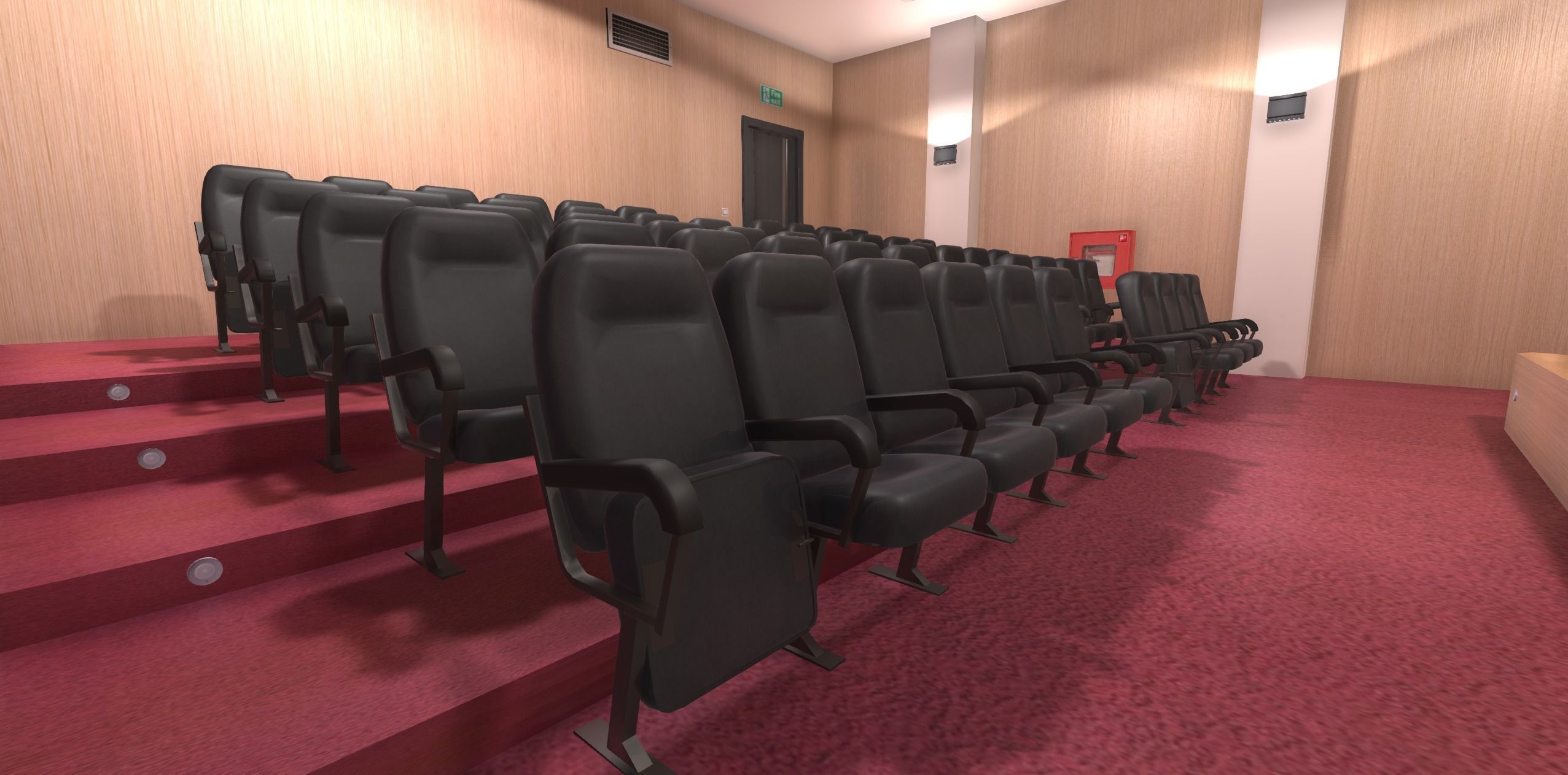 Conference Room Low-poly 3D model_4