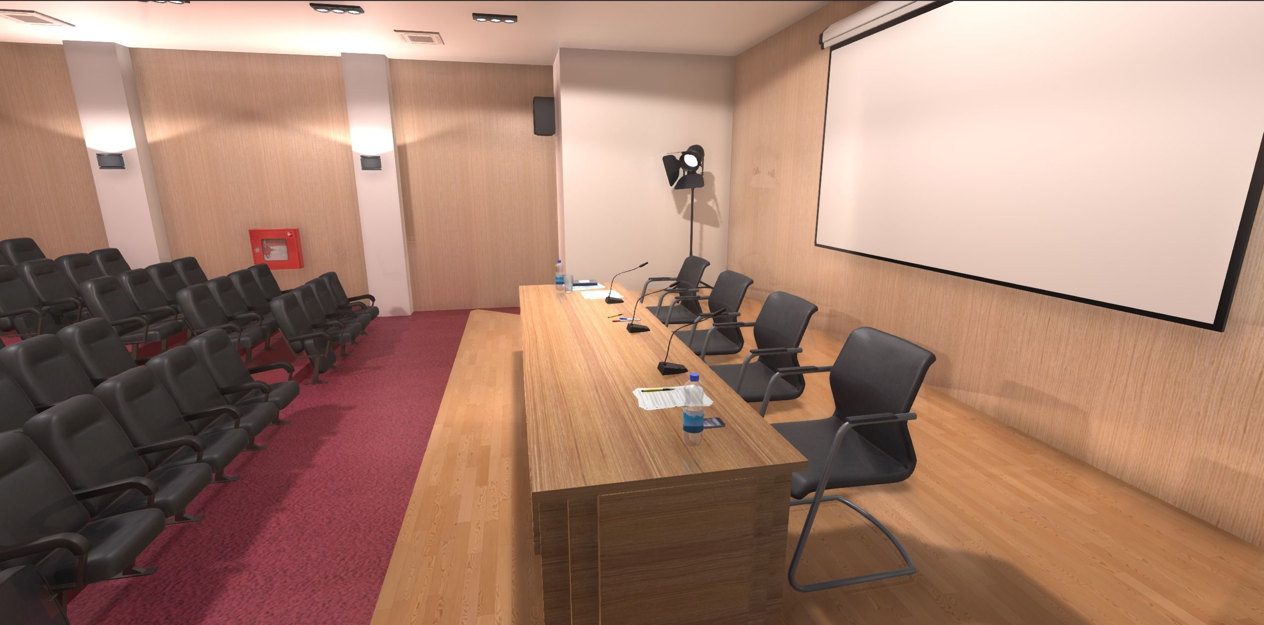Conference Room Low-poly 3D model_11