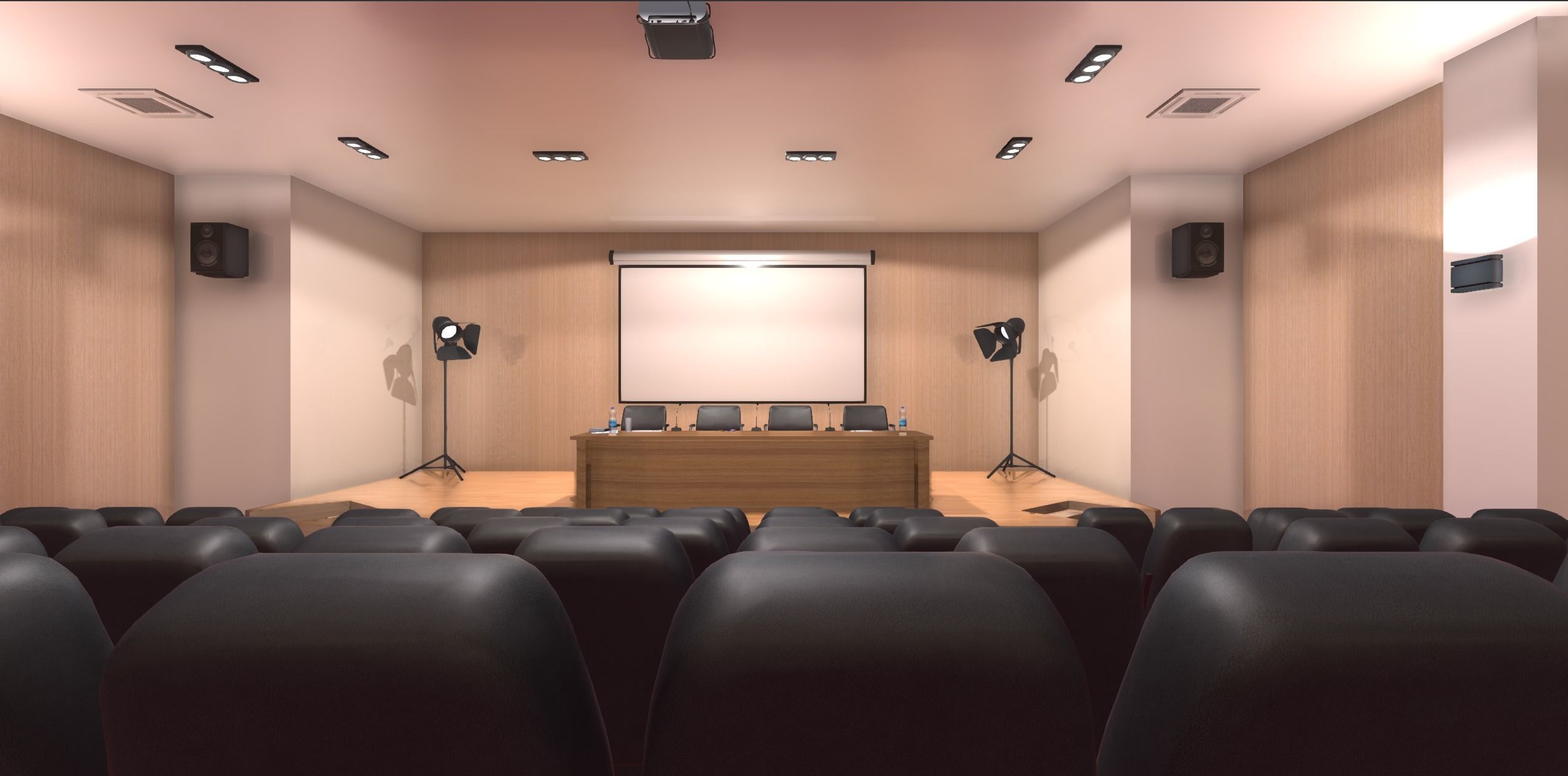 Conference Room Low-poly 3D model_10