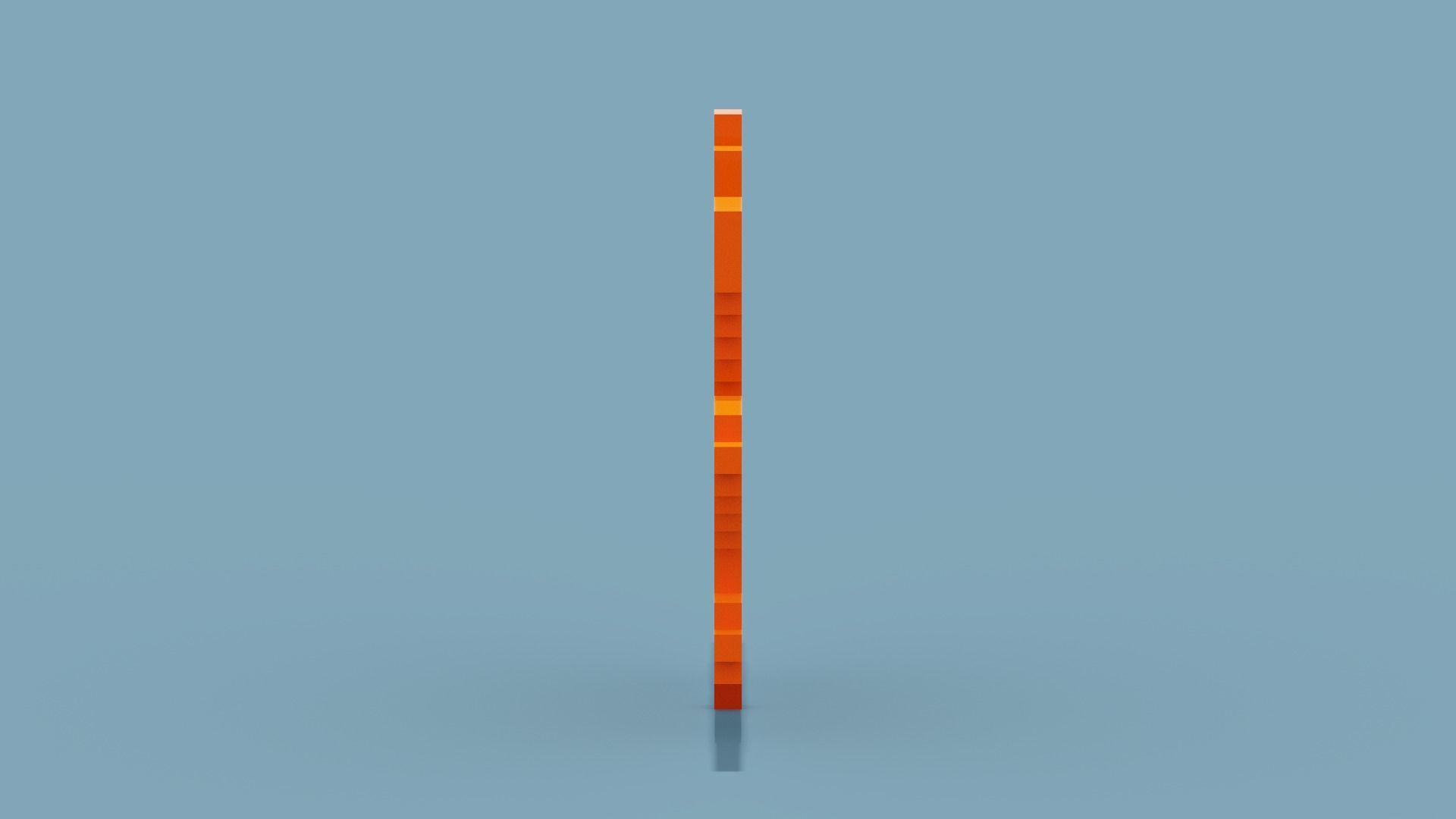 Voxel Autumn leaf Low-poly 3D model_3