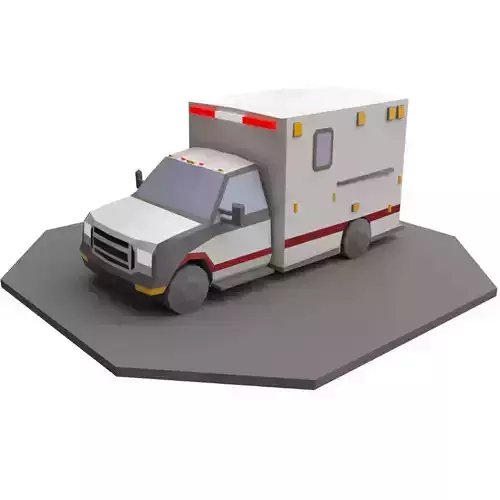 Ambulance Car LowPoly