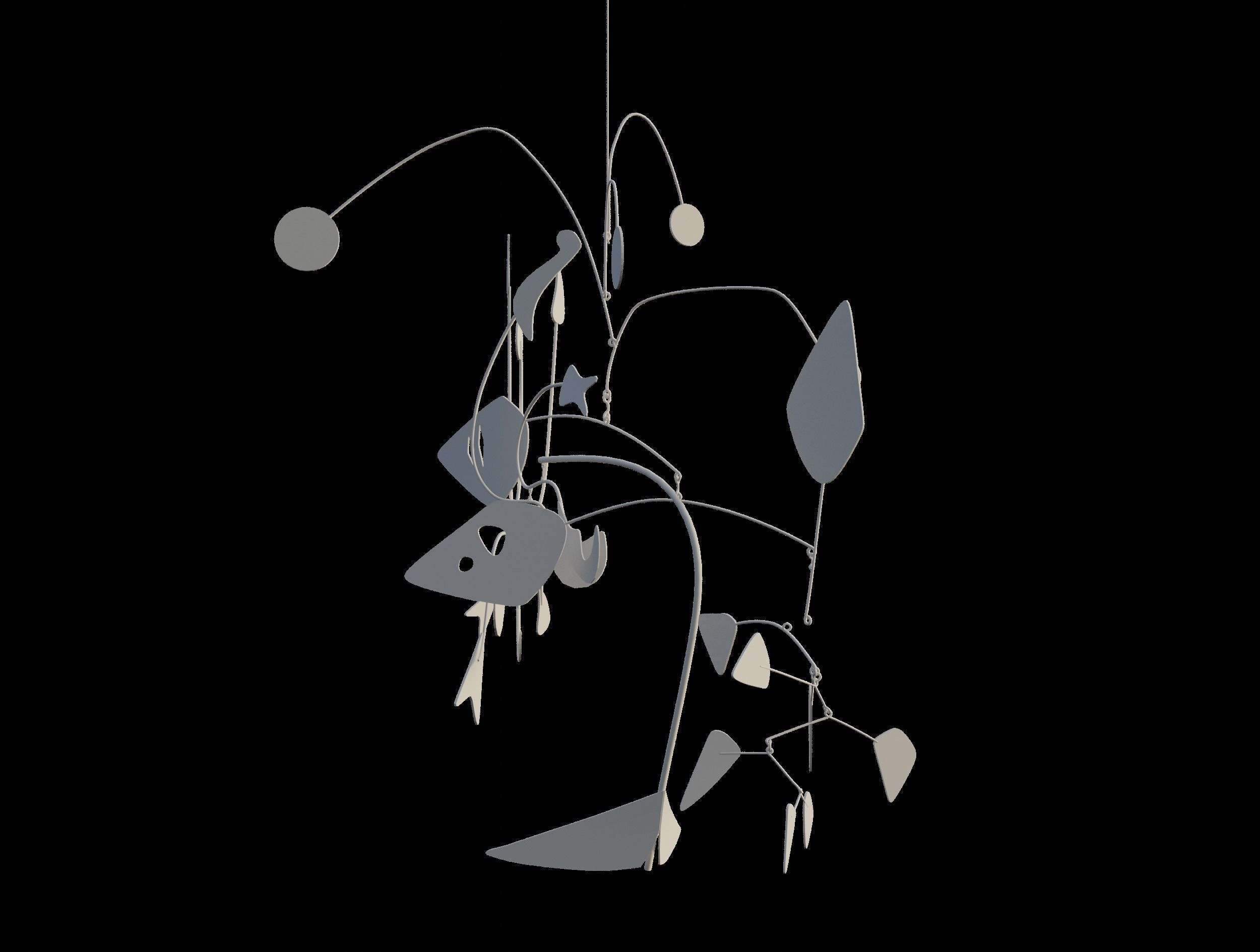 Alexander Calder Sculpture Replica 01 3D model_3