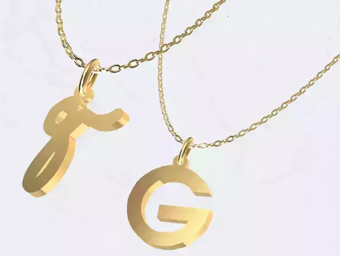 G - Letter Alphabet Pendant Necklace
