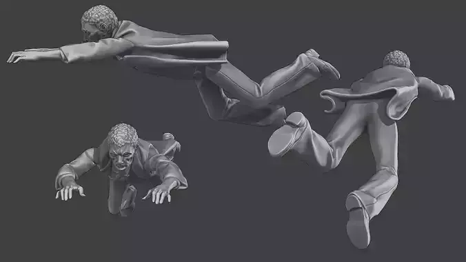 Casual Zombie CZ3 0002 3D print model