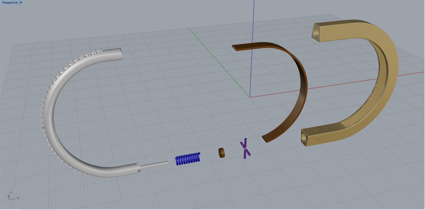 bracelet lock  3D print model_5