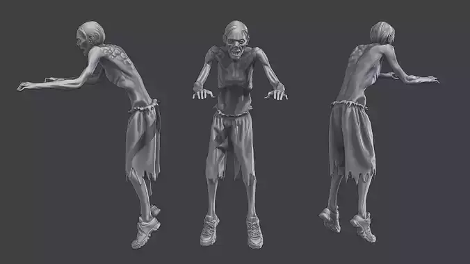 Casual Zombie CZ3 0003 3D print model
