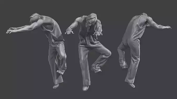Casual Zombie CZ3 0004 3D print model