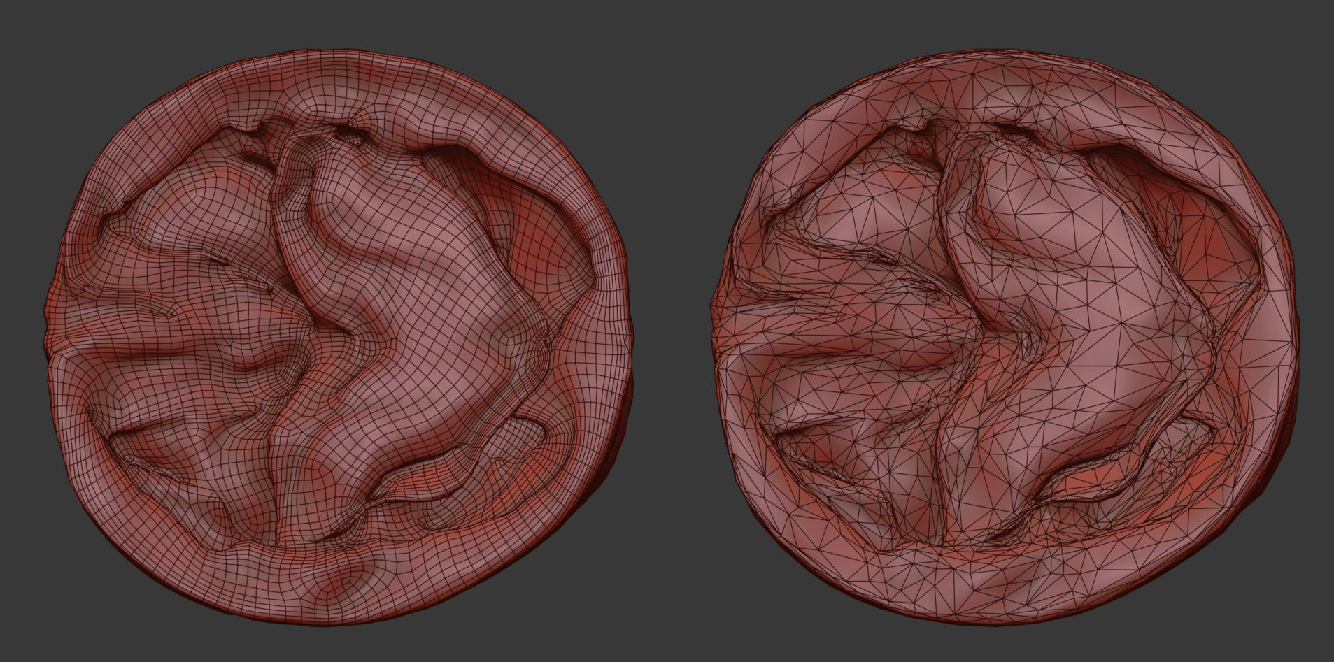 Walnut half  Low-poly 3D model_6