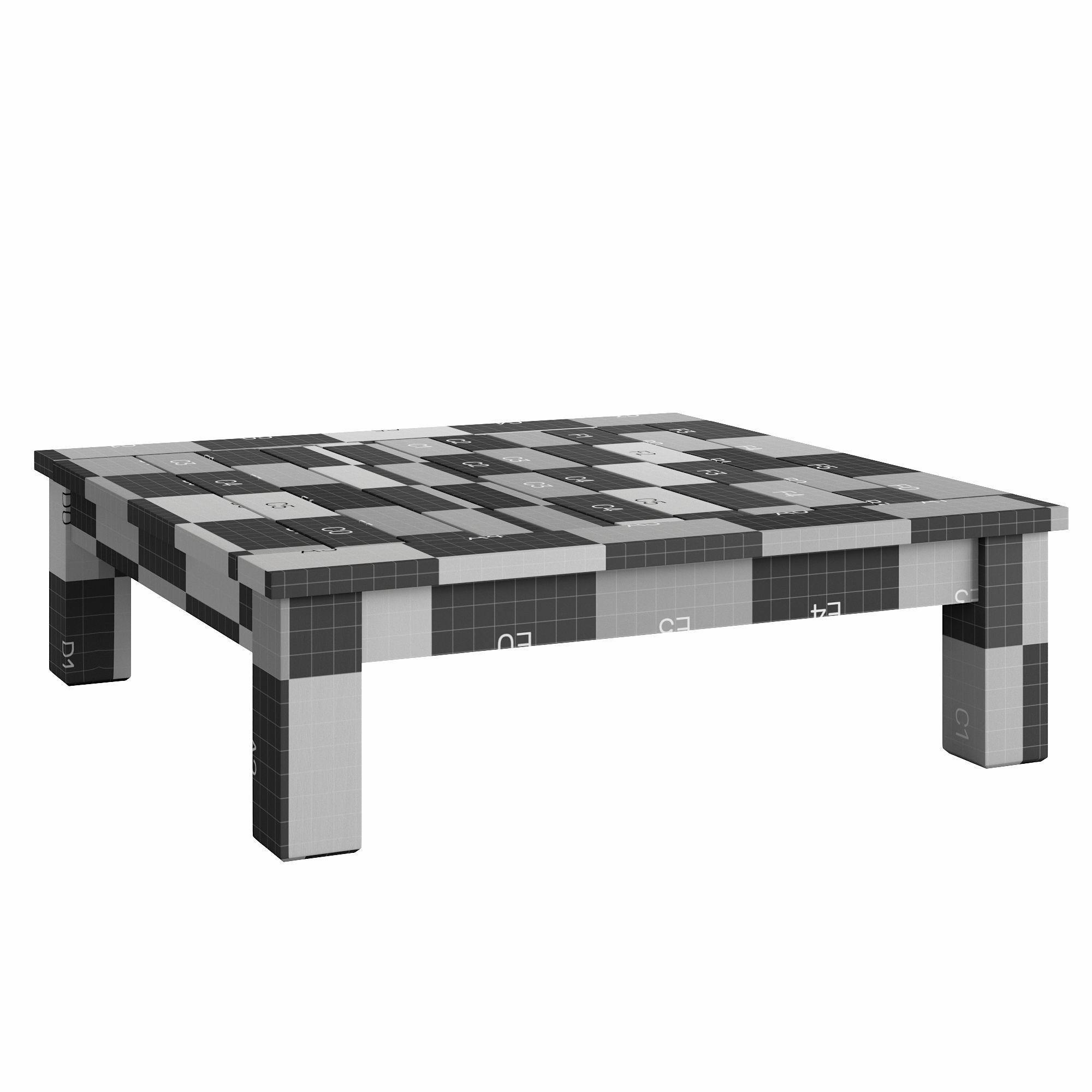 Attitude coffe table Low-poly 3D model_6