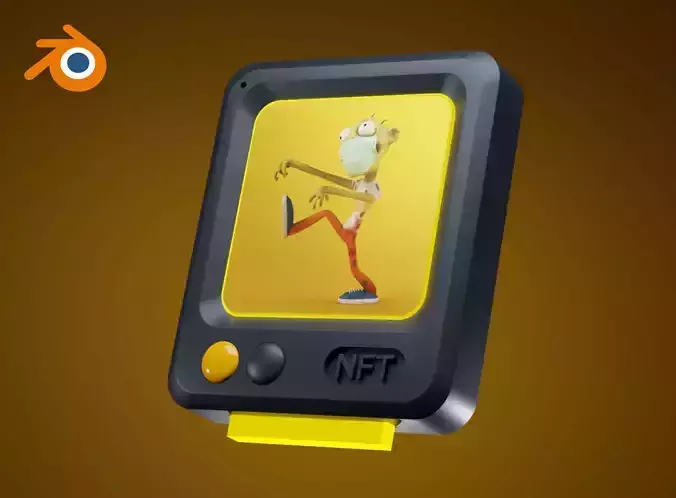 NFT Game console Template for Blender  3D model