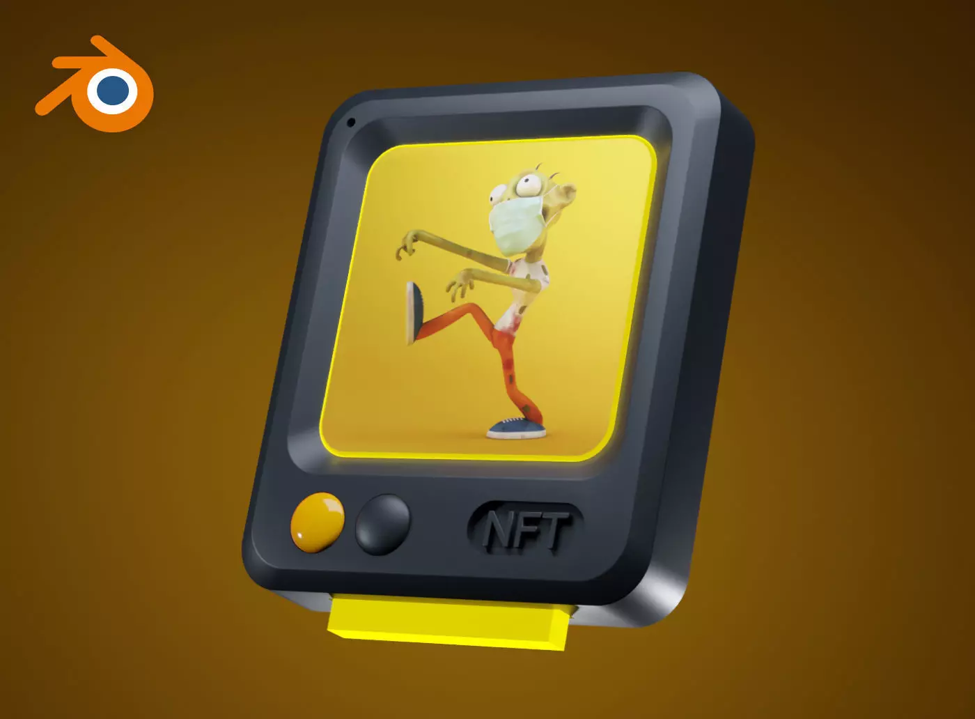 NFT Game console Template for Blender 3D model