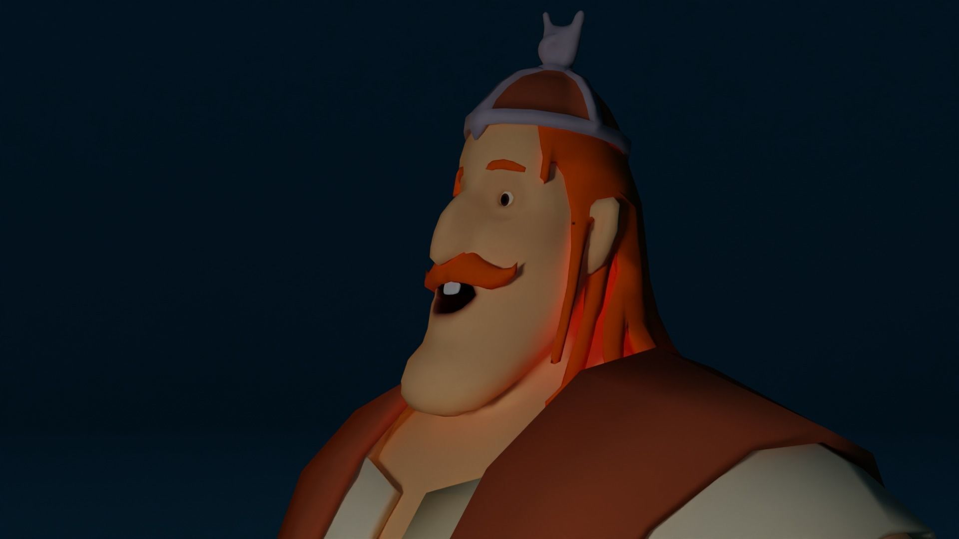 Character man dancing Low-poly 3D model_6