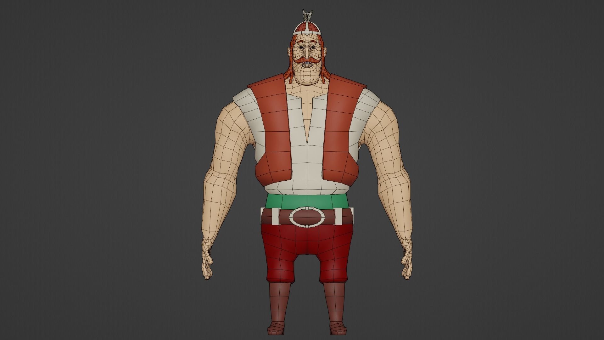 Character man dancing Low-poly 3D model_11
