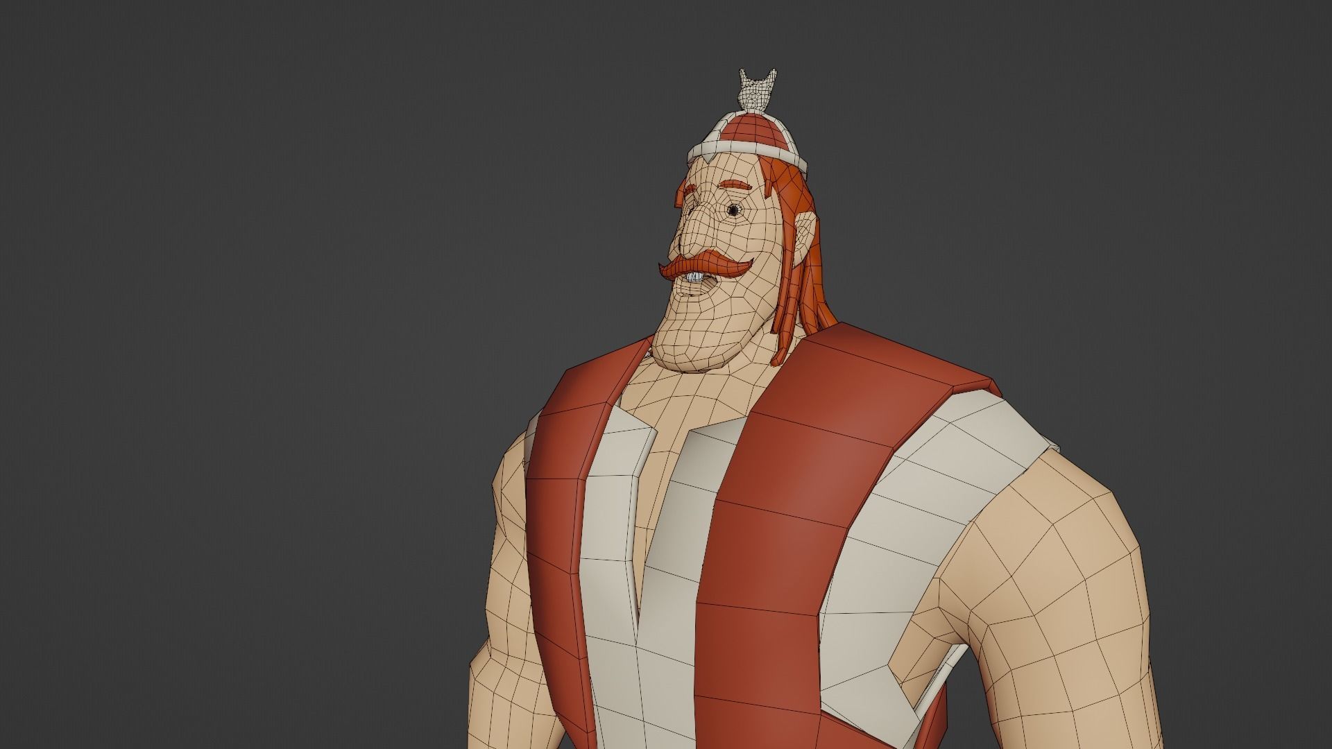 Character man dancing Low-poly 3D model_15