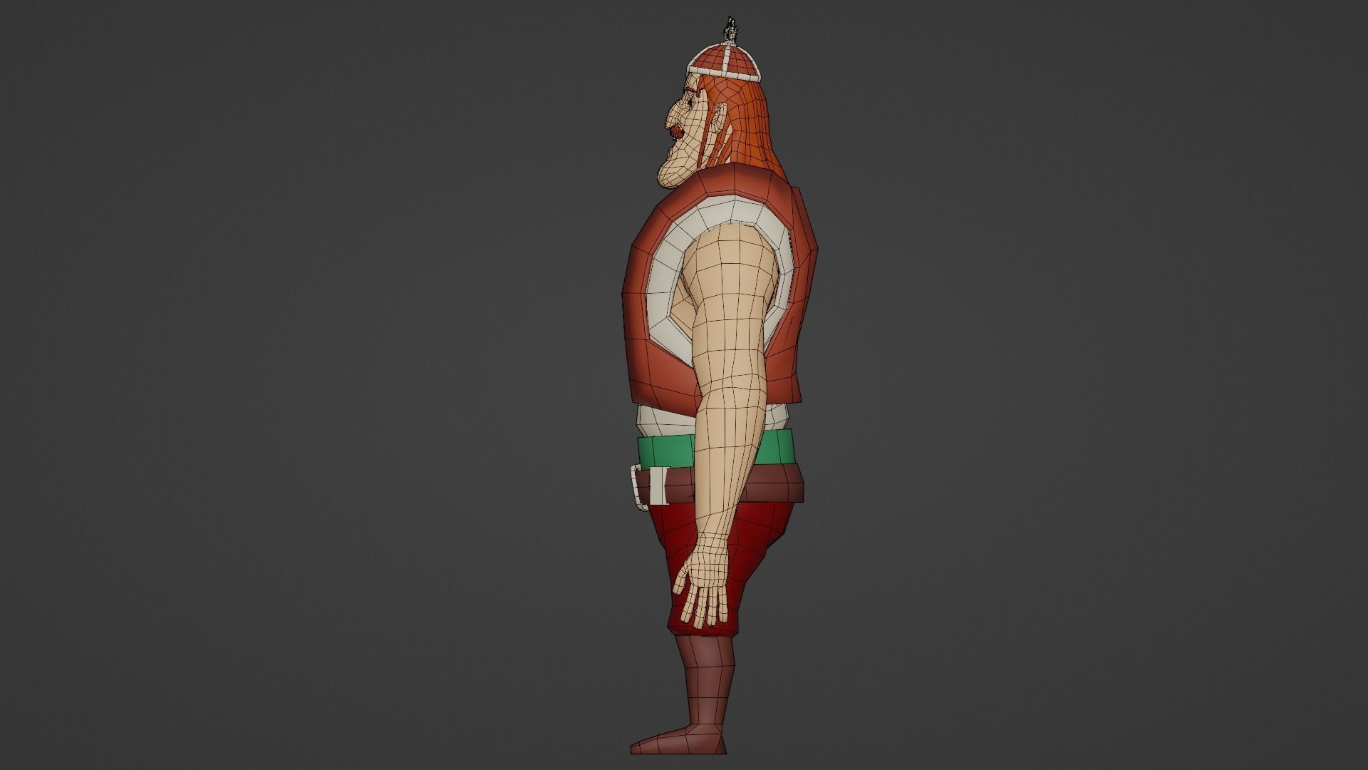 Character man dancing Low-poly 3D model_12