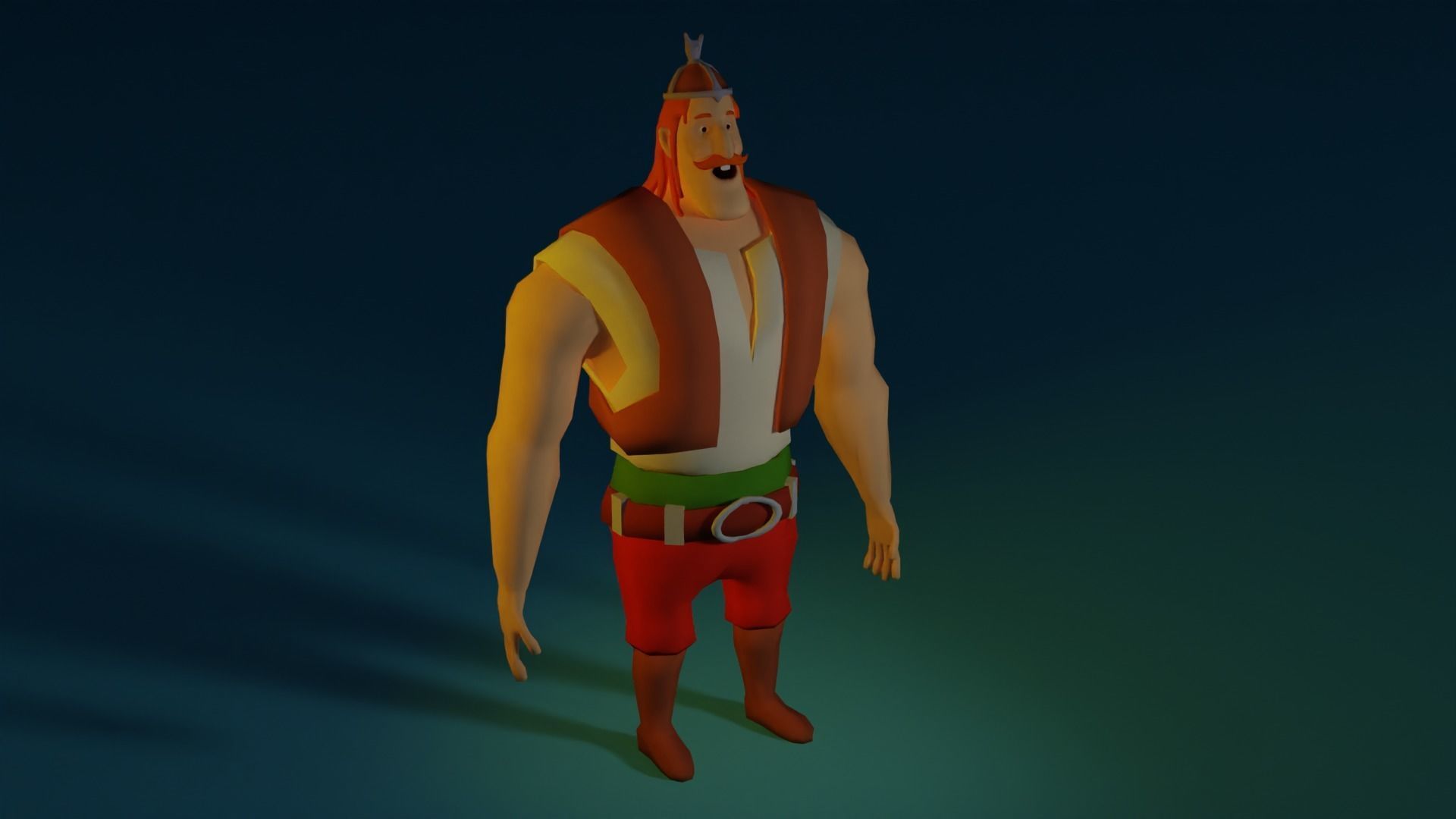 Character man dancing Low-poly 3D model_20