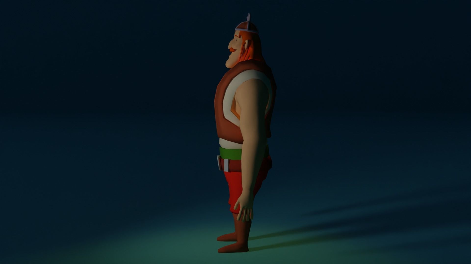 Character man dancing Low-poly 3D model_7