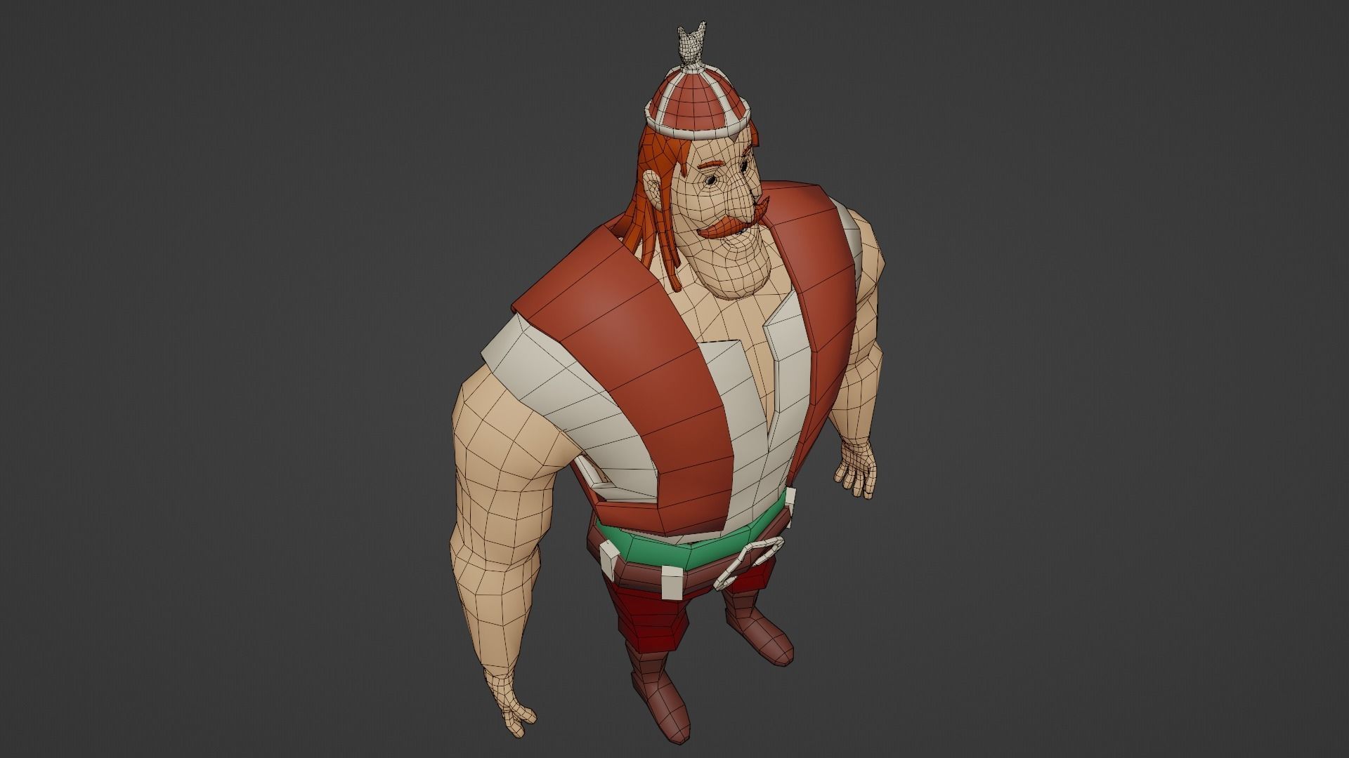 Character man dancing Low-poly 3D model_17