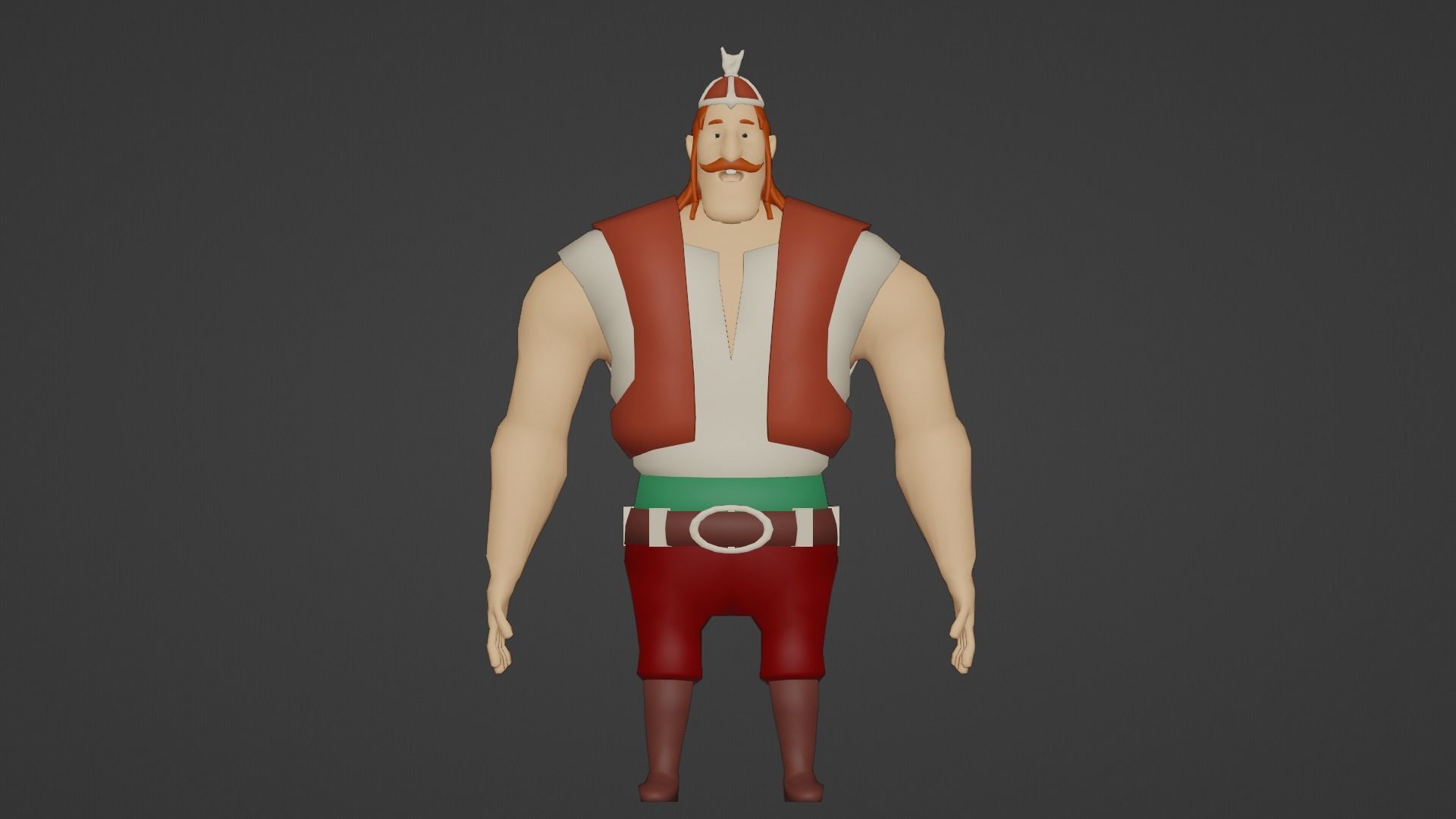 Character man dancing Low-poly 3D model_28