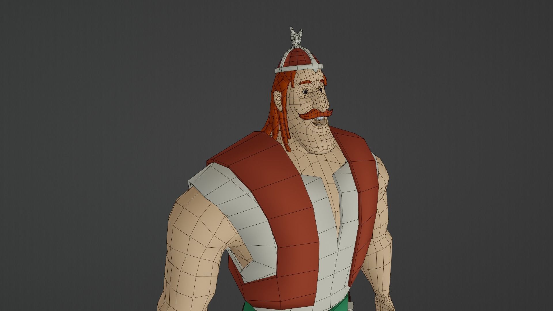 Character man dancing Low-poly 3D model_16