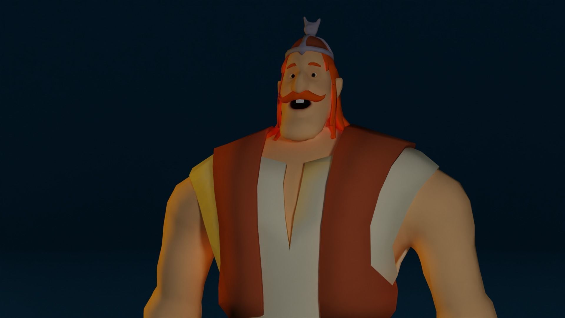 Character man dancing Low-poly 3D model_9