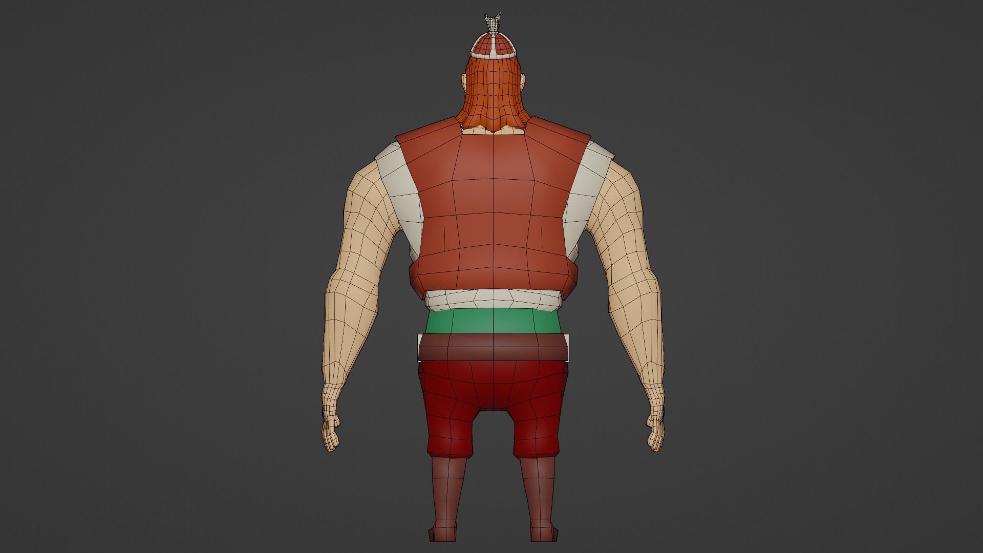 Character man dancing Low-poly 3D model_14