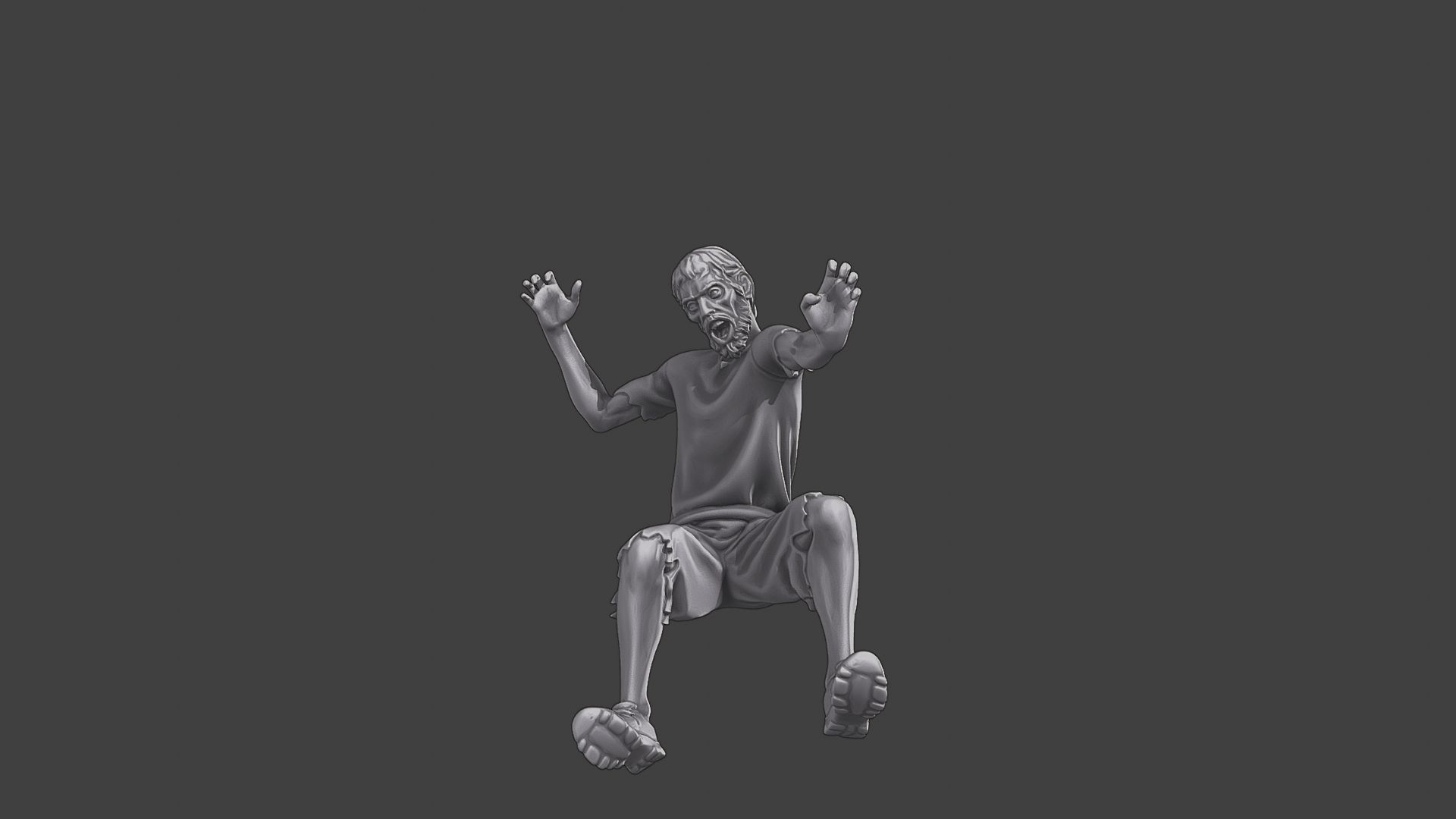 Casual Zombie CZ3 0006 3D print model_11