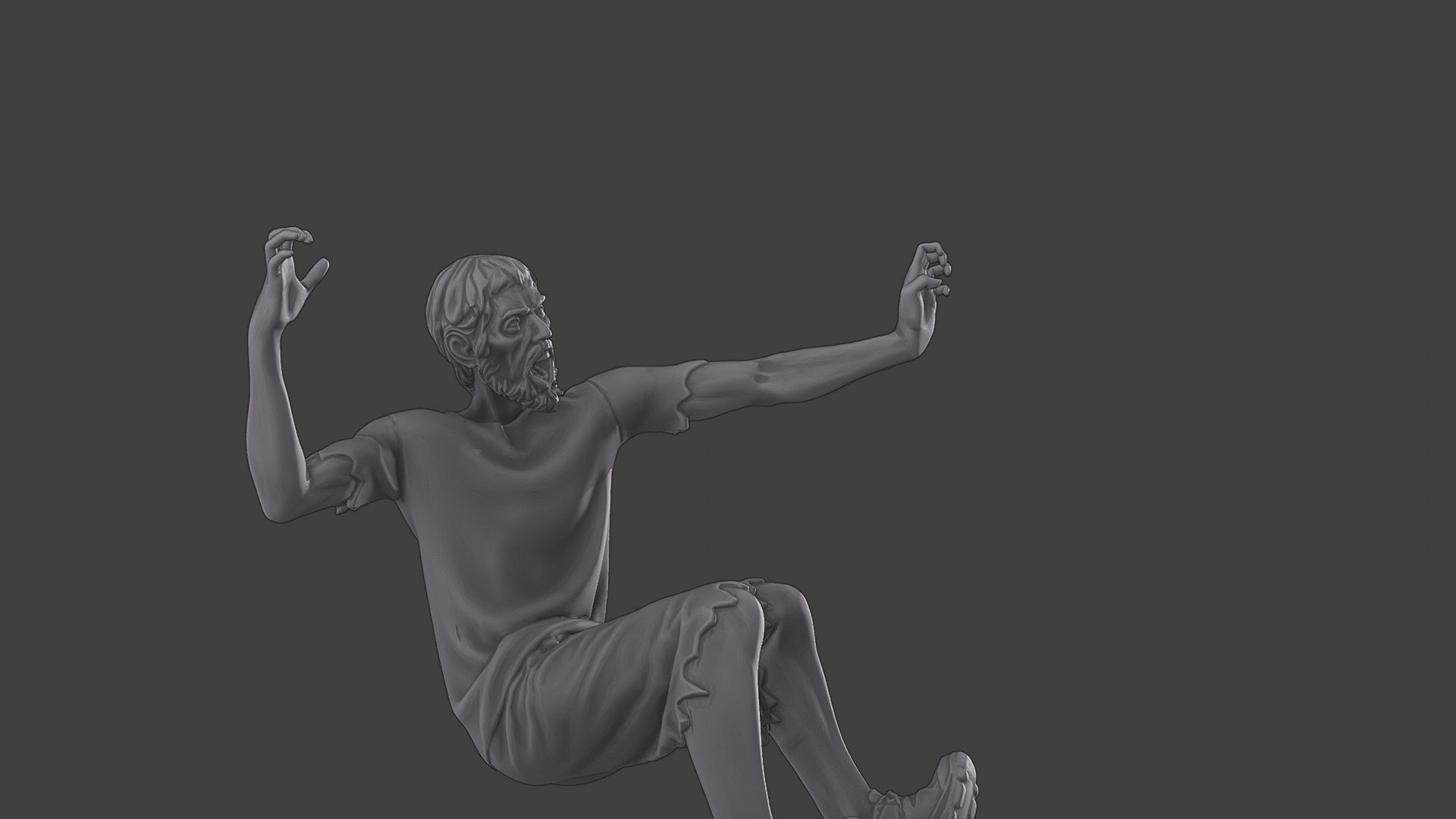 Casual Zombie CZ3 0006 3D print model_29