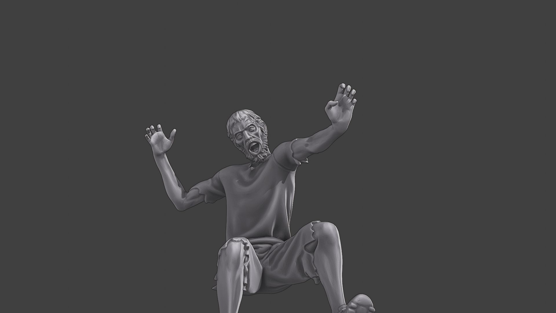 Casual Zombie CZ3 0006 3D print model_28