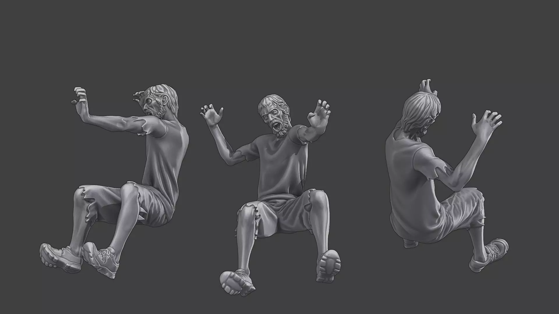 Casual Zombie CZ3 0006 3D print model_0