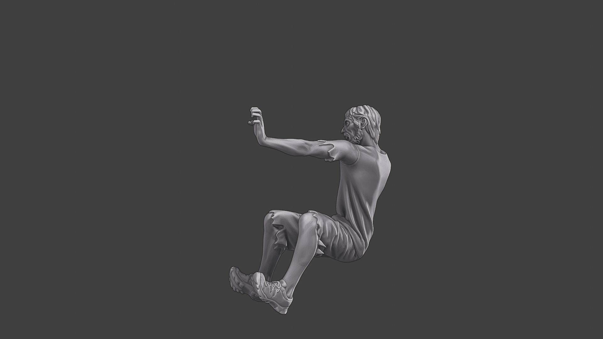 Casual Zombie CZ3 0006 3D print model_3