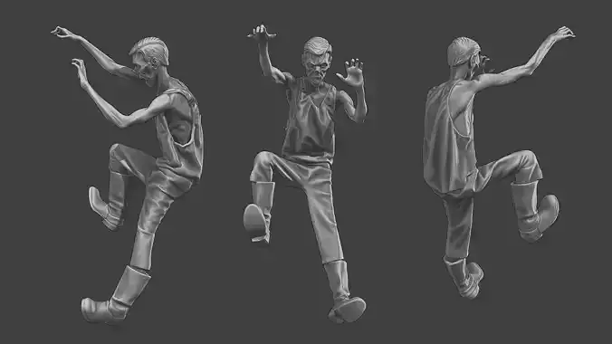 Casual Zombie CZ3 0007 3D print model