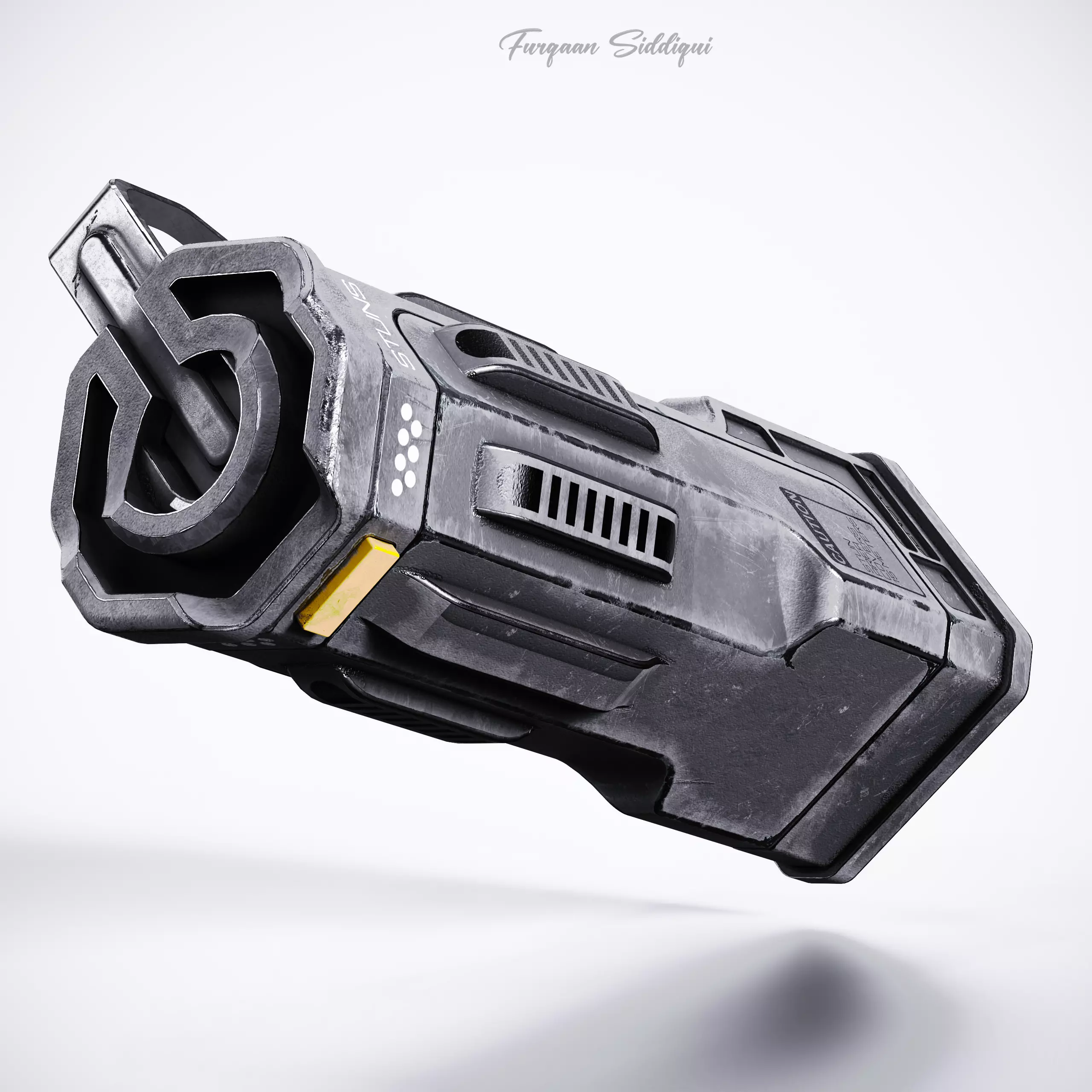 Sci-fi Stun Grenade Low-poly 3D model_0