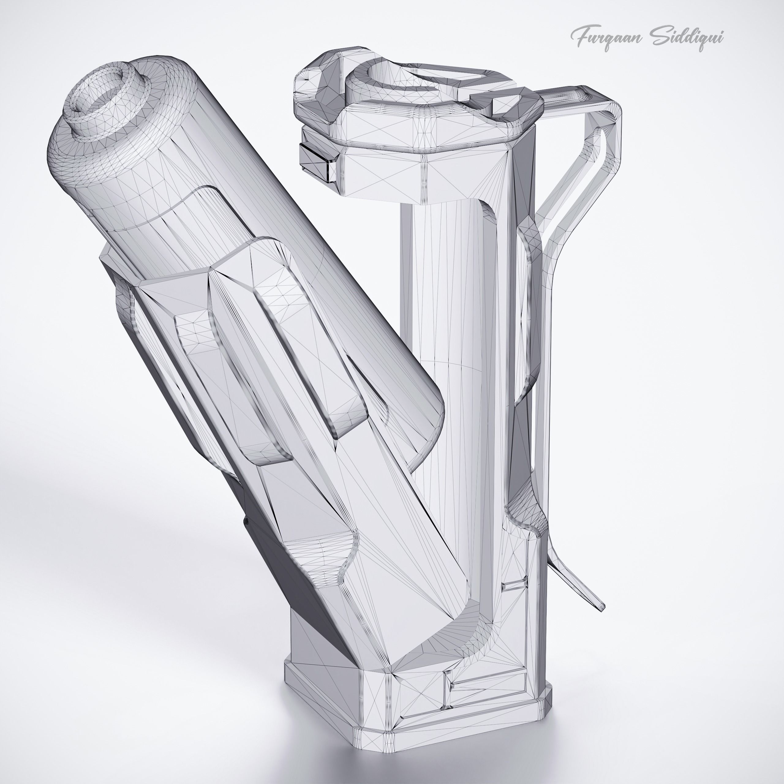 Sci-fi Stun Grenade Low-poly 3D model_8