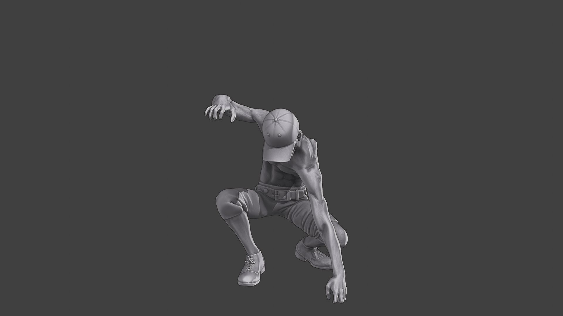 Casual Zombie CZ3 0008 3D print model_1