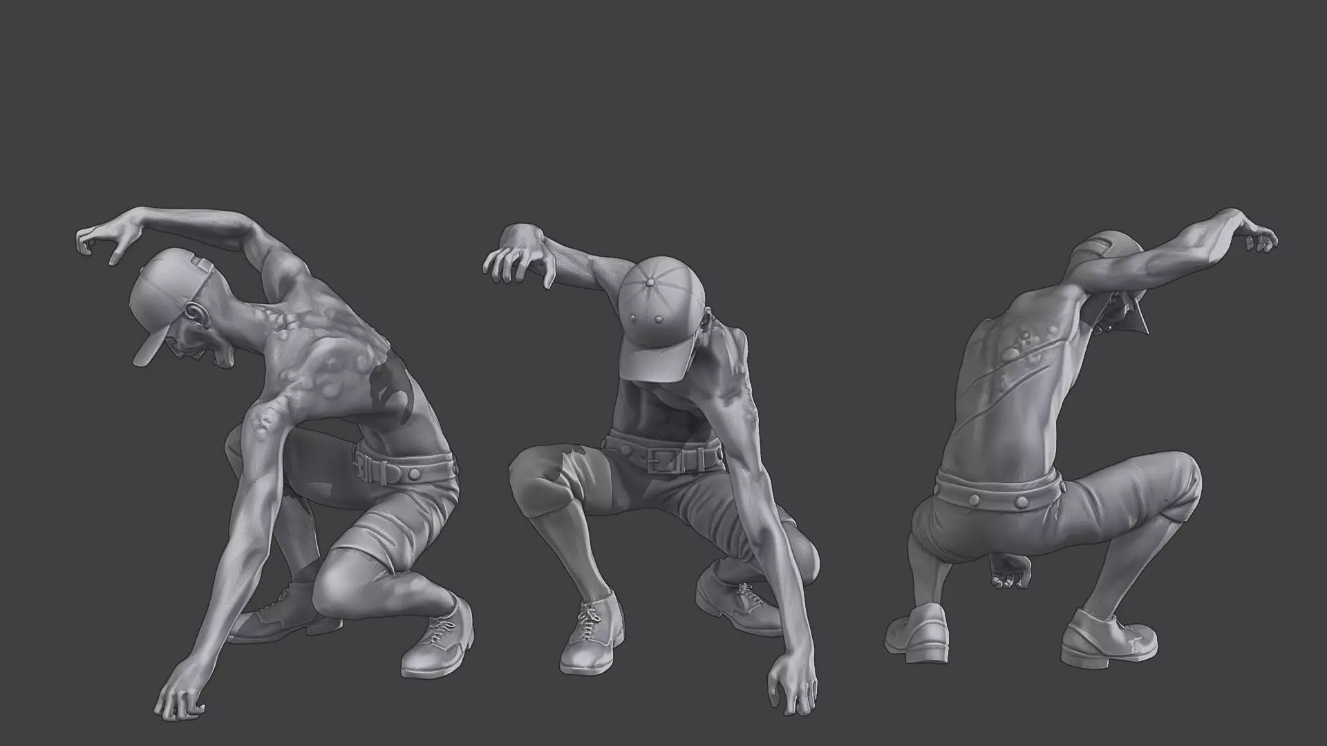 Casual Zombie CZ3 0008 3D print model_0