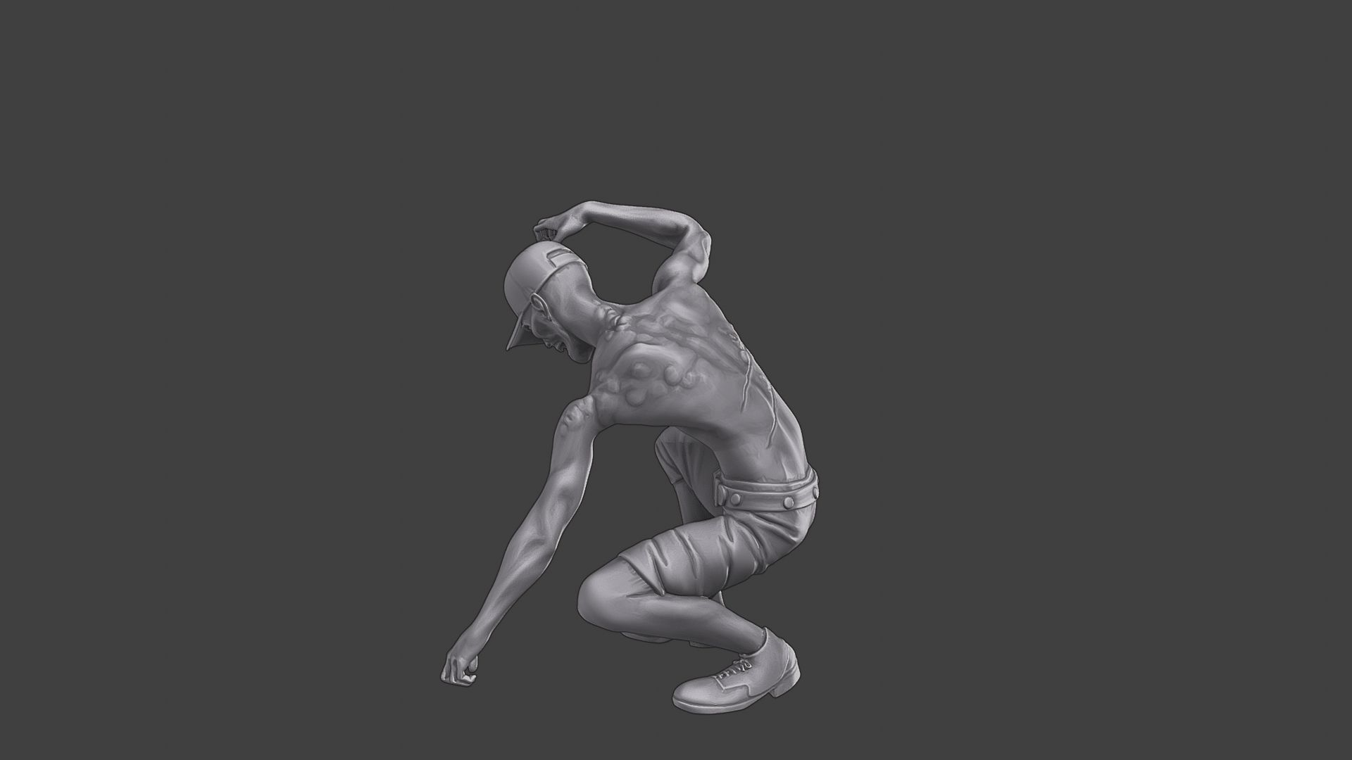 Casual Zombie CZ3 0008 3D print model_4