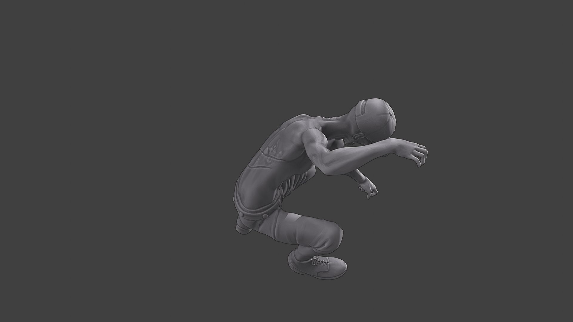 Casual Zombie CZ3 0008 3D print model_23