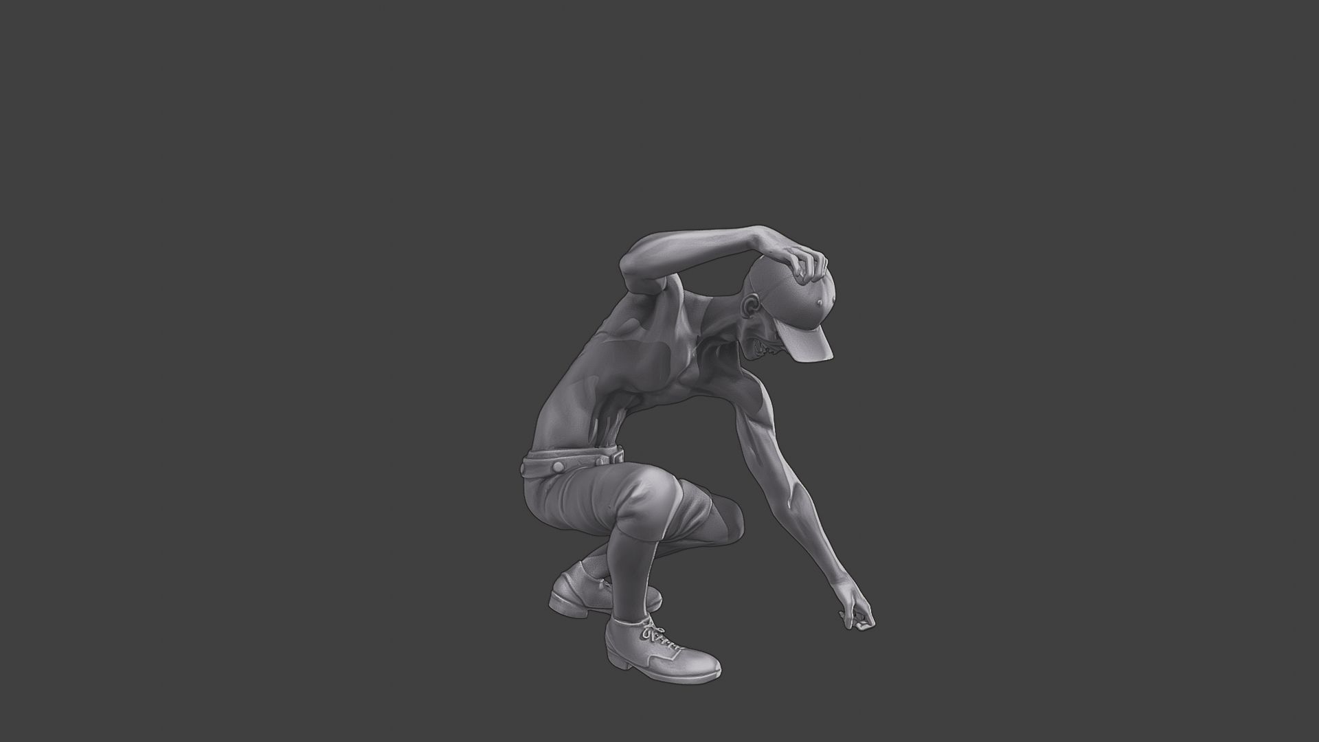 Casual Zombie CZ3 0008 3D print model_9