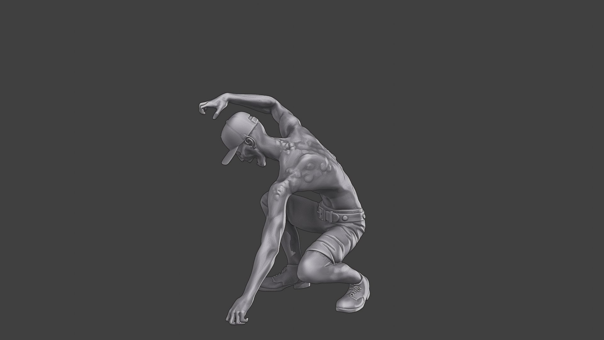 Casual Zombie CZ3 0008 3D print model_3