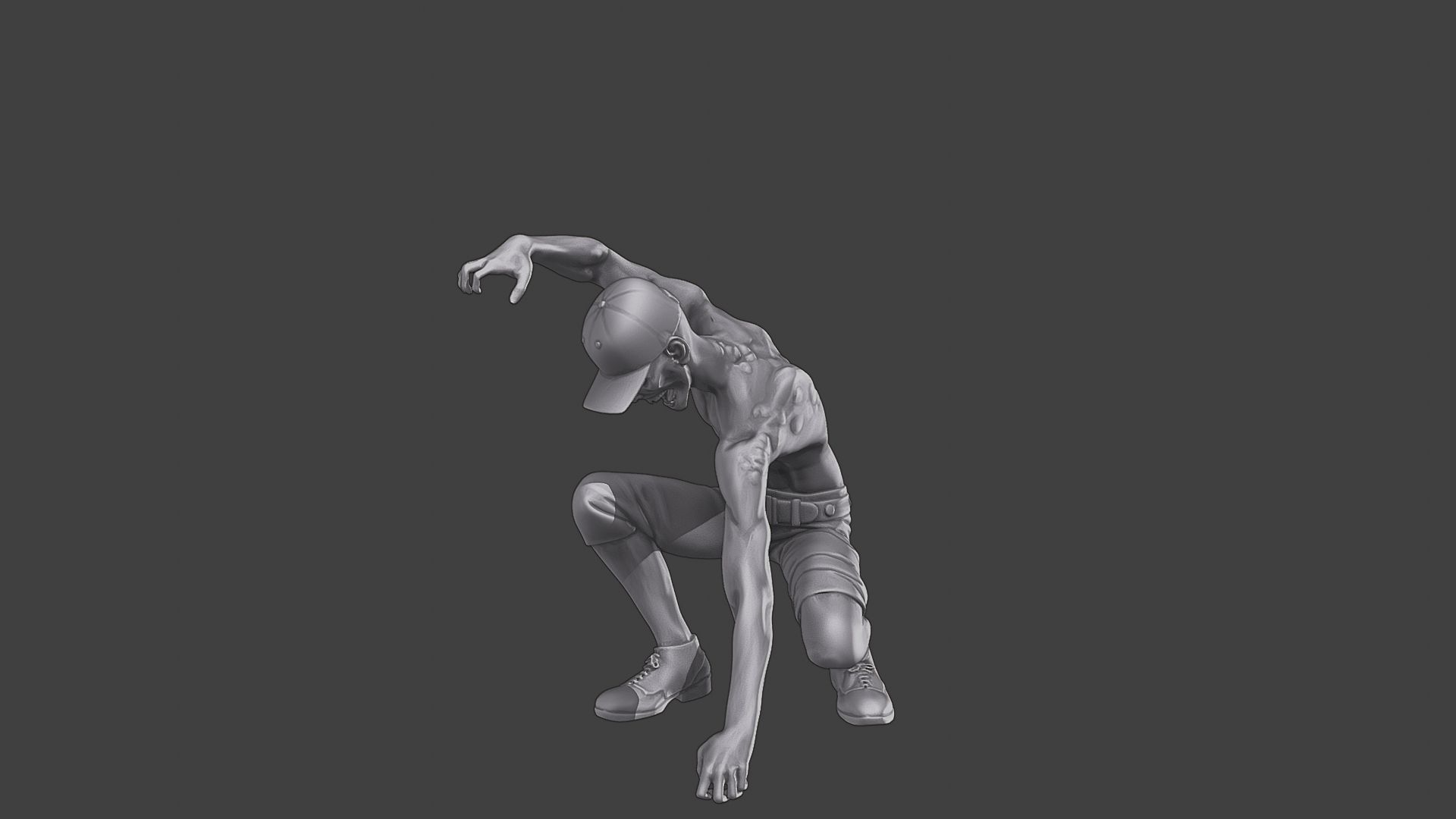 Casual Zombie CZ3 0008 3D print model_2