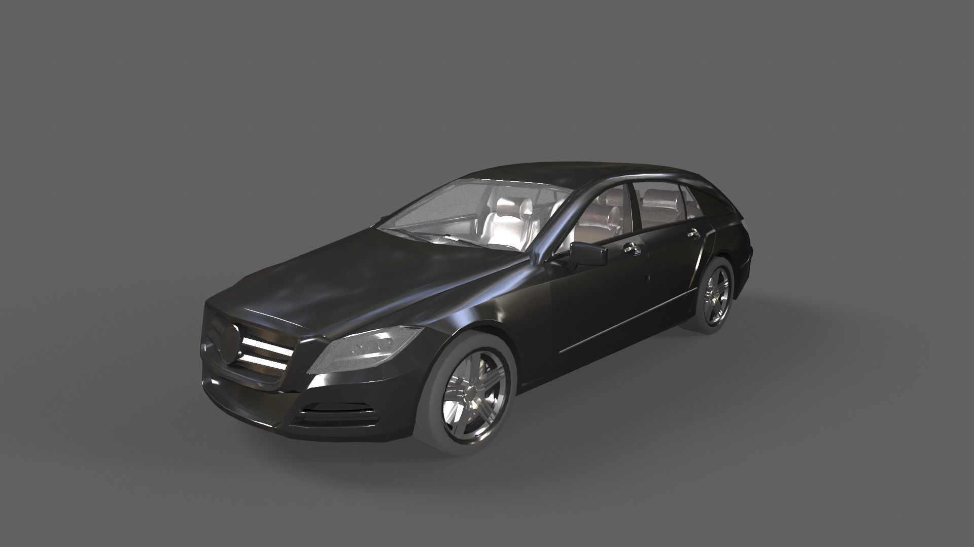Mercedes-Benz CLS Model Low poly 3D model_1