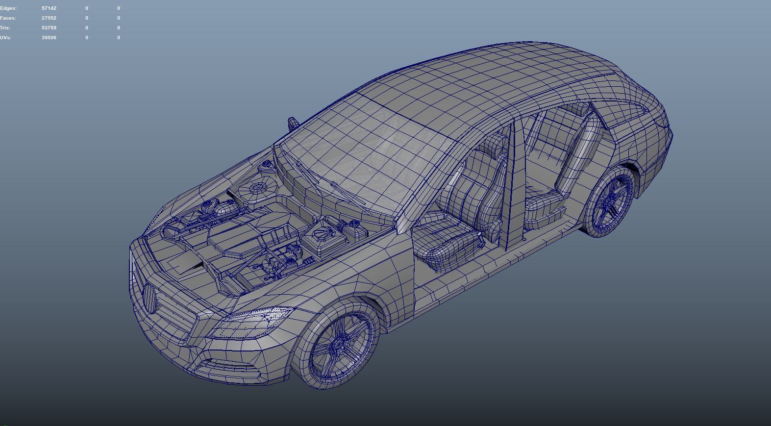 Mercedes-Benz CLS Model Low poly 3D model_4