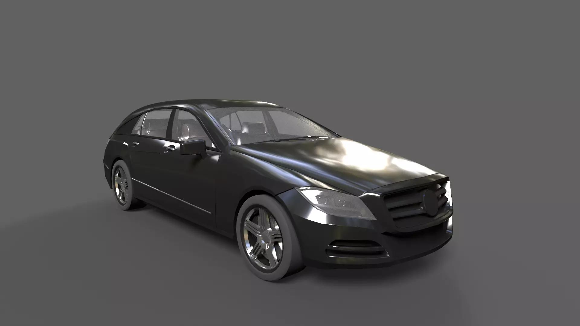 Mercedes-Benz CLS Model Low poly 3D model_0