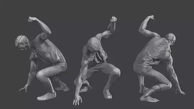 Casual Zombie CZ3 0010 3D print model