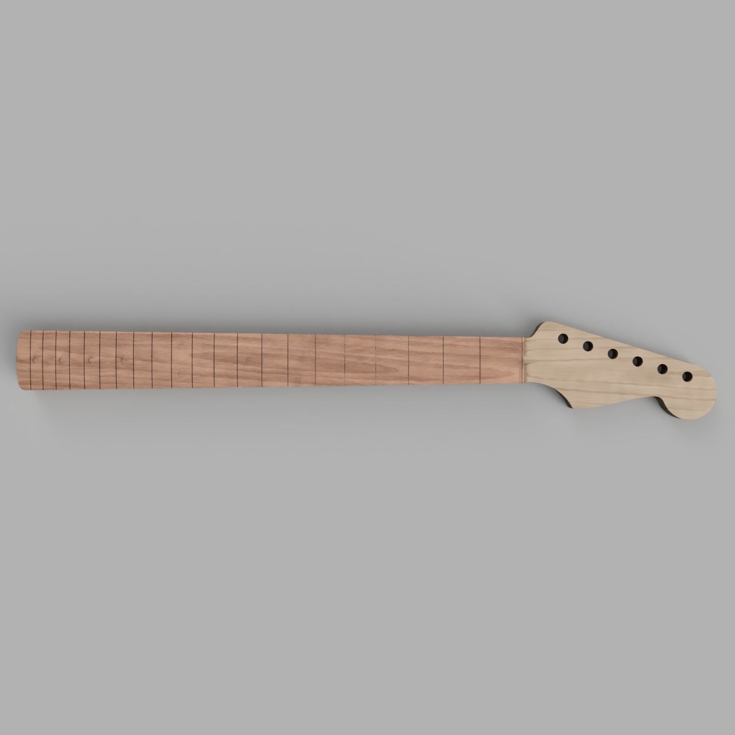 CNC Fender Stratocaster Guitar Body and Neck 3D CAD Model 3D model_5