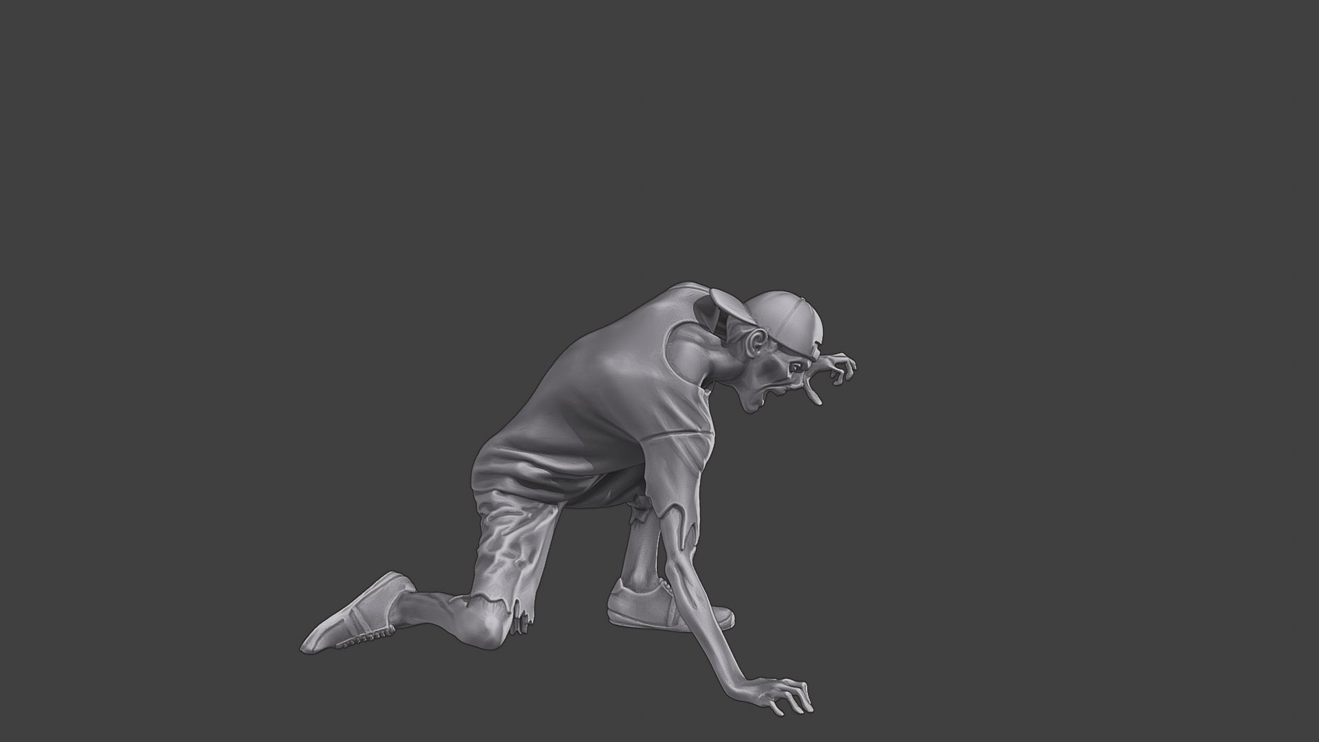 Casual Zombie CZ3 0009 3D print model_9